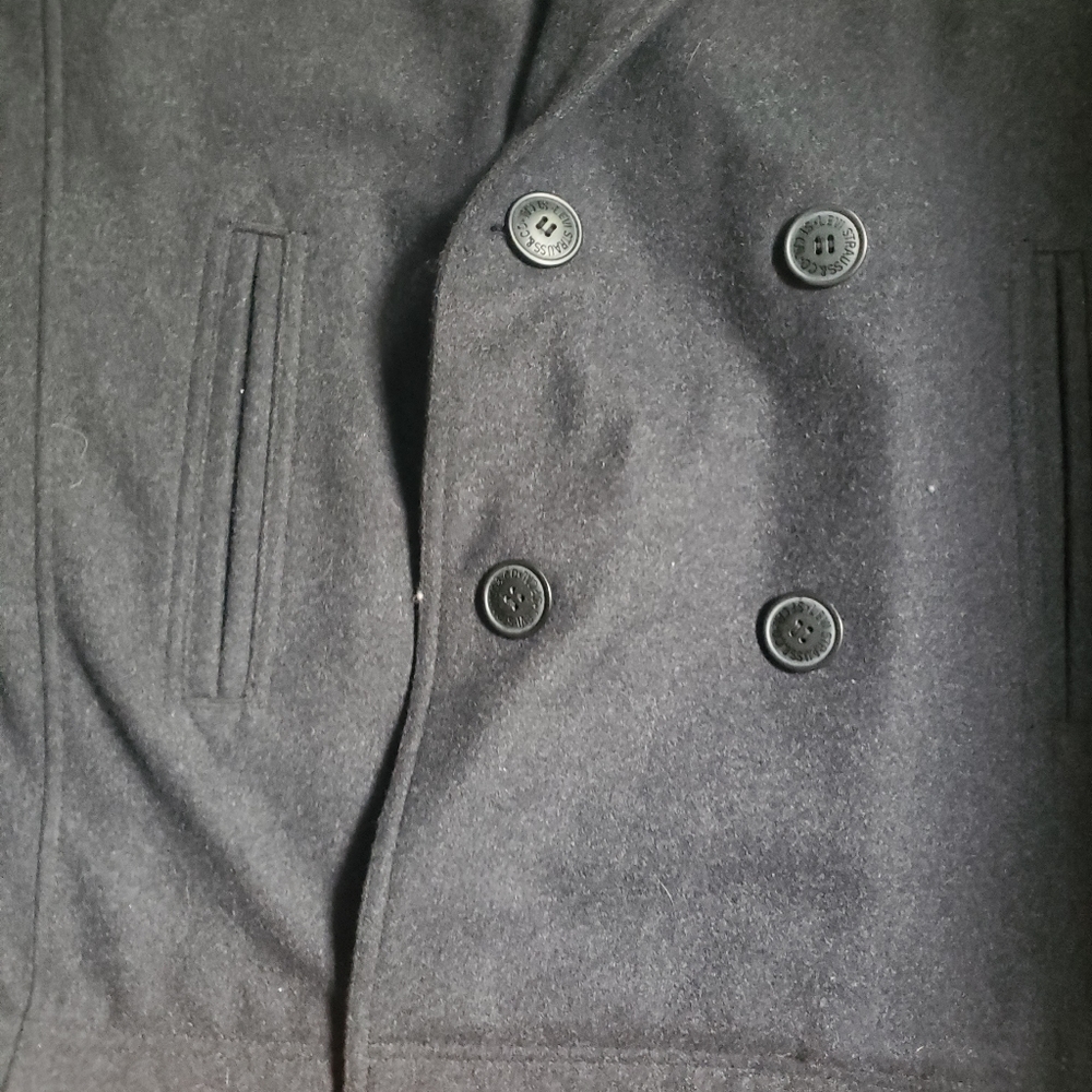 Levis Wool Jacket Size Medium With Insert In Gray - image 2